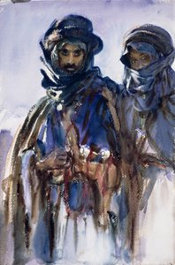 Beduínos, c.1905 (wc no papel) de John Singer Sargent