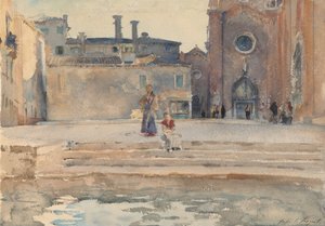 Campo dei Frari, Veneza, c. 1880. de John Singer Sargent