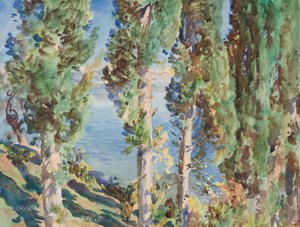 Corfu: Ciprestes de John Singer Sargent