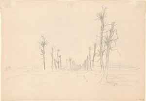 Devastated Landscape [verso], 1918. de John Singer Sargent