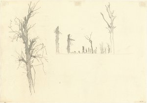 Devastated Trees [verso], 1918. de John Singer Sargent
