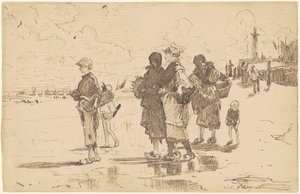 Saindo para Pescar (Partindo para Pescar) de John Singer Sargent