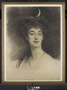 Ethel Anne Priscilla, esposa de William Henry, 1º Barão Desborough, 1909 (carvão sobre papel)