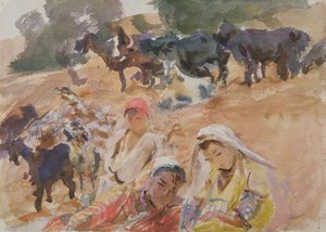 Cabreiros (wc no papel) de John Singer Sargent