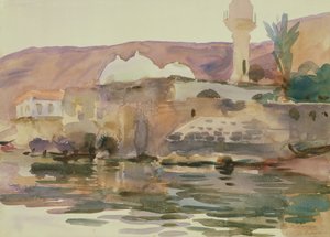 Lago Tiberíades (aguarela sobre papel) de John Singer Sargent
