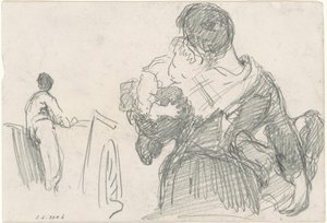 Mãe e Filho [recto], c. 1871-1872. de John Singer Sargent