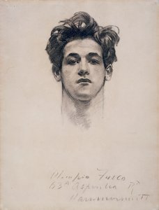 Olímpio Fusco, c.1900-10 (carvão e toco no papel) de John Singer Sargent