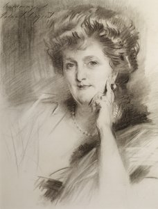 Retrato de uma mulher, depois de 1900 (giz em papel de wove) de John Singer Sargent