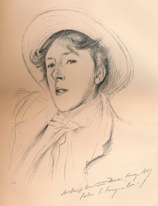 Esboço do retrato da senhorita Violet Paget Vernon Lee, c1881 de John Singer Sargent
