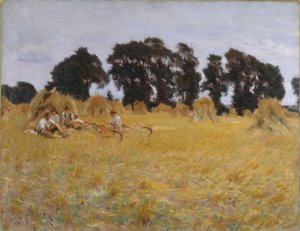Ceifadores descansando em um campo de trigo, 1885 de John Singer Sargent