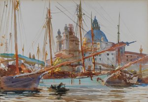 Santa Maria della Salute em Veneza, ca 1904-1906. de John Singer Sargent