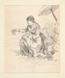 Figura sentada de uma mulher de John Singer Sargent