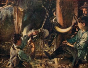 Calçando o boi, c1910 de John Singer Sargent