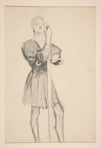 Figura em pé com uma lança de John Singer Sargent