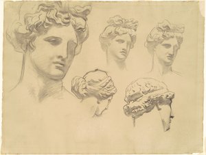 Estudos para Apollo e as Musas, c. 1921. de John Singer Sargent