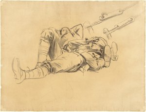 Estudos para Gassados [reto], 1918-1919. de John Singer Sargent