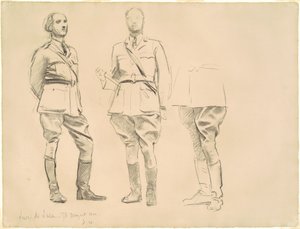 Estudos para "Oficiais Gerais da Primeira Guerra Mundial" de John Singer Sargent