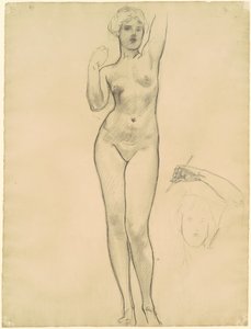 Estudos de Afrodite para Afrodite e Eros, 1919-1920. de John Singer Sargent