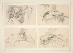 Estudos de Cellini de John Singer Sargent