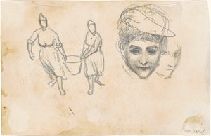 Estudos de Camponeses [verso] de John Singer Sargent