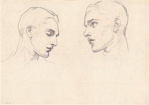 Estudos da cabeça de um homem de John Singer Sargent