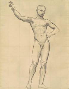 Estudo de Apolo para Apolo e as Musas, c. 1921. de John Singer Sargent
