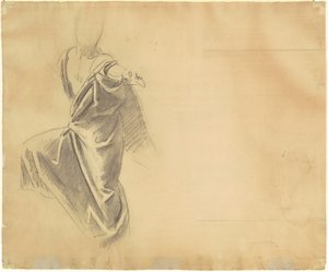 Estudo de cortinas [verso], 1920-1922. de John Singer Sargent