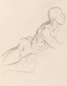 Estudo de Eros para Eros e Psyche, decoração em relevo, Rotunda, Museum of Fine Arts, Boston de John Singer Sargent