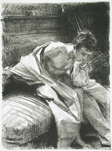 Estudo de um jovem sentado, 1895 de John Singer Sargent