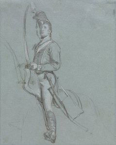 Um oficial hussardo a cavalo de John Singleton Copley