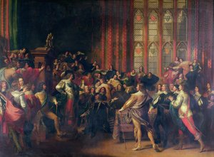 Carlos I (1600-49) Exigindo os cinco membros na Câmara dos Comuns em 1642