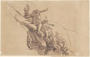 Estudo para "A Derrota das Baterias Flutuantes em Gibraltar" de John Singleton Copley
