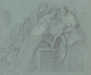 Estudo para o Grupo Central na "Morte do Conde de Chatham" de John Singleton Copley