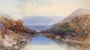 Na margem do rio (aguarela) de John Skinner Prout