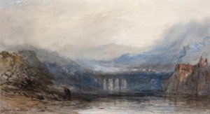 Chuva, vapor e velocidade; O viaduto ferroviário (aguarela)