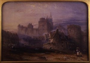 O Chateau de la Tremoille, Vitre (aguarela sobre papel)