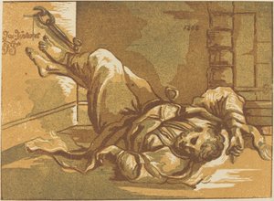 homem acorrentado de John Skippe after Jacopo Tintoretto