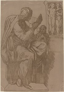 Uma leitura de sibila de John Skippe after Michelangelo