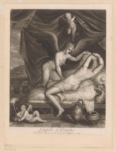 Cupido e Psique na cama
Cupido & Psique (título sobre o objecto)
Os amores dos deuses (título da série)
Os amores dos deuses (título da série) de John Smith