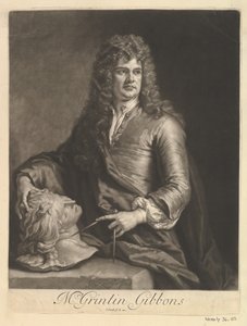 Retrato de Grinling Gibbons, 1690.