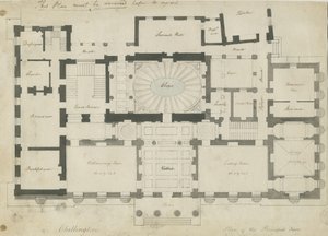 Chillington Hall: desenho a lápis e caneta, nd [1789]