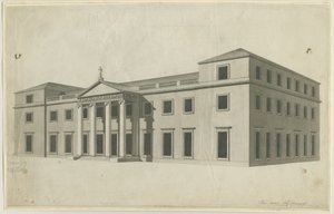 Chillington Hall: desenho a caneta e lavagem, nd [ 1780]