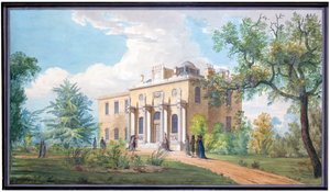 Pitzhanger Manor, Ealing, 7 de novembro de 1800 (caneta e tinta com wc no papel)