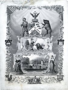 A Sociedade Unida dos Fabricantes de Pincéis, c.1840 (gravura sobre papel) de John & Son Shury
