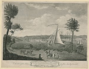 Uma vista da cidade e do porto de Montego Bay, na paróquia de St. James, na Jamacia: tirada da estrada que leva a St. Para o Exmo. Sr. John Palmer esta placa está humildemente inscrita