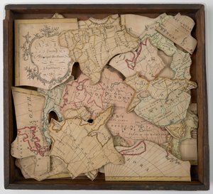 Um mapa da Ásia sob a forma de puzzle (gravação a bordo)