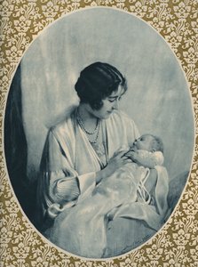 Retrato de Elizabeth II e da Rainha Mãe de John St. Helier (after) Lander