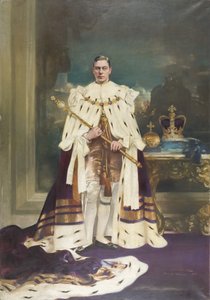 Retrato de H.M. King George VI (óleo sobre tela)