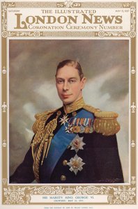 Retrato do Rei George VI (1895-1952) de &39;The Illustrated London News&39;, 15 de maio de 1937