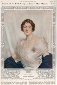 Retrato da Rainha Elizabeth (1900-2002) de &39;The Illustrated London News&39;, 15 de maio de 1937